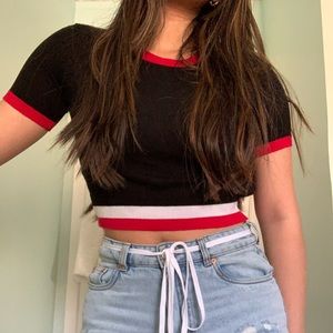 Black crop top